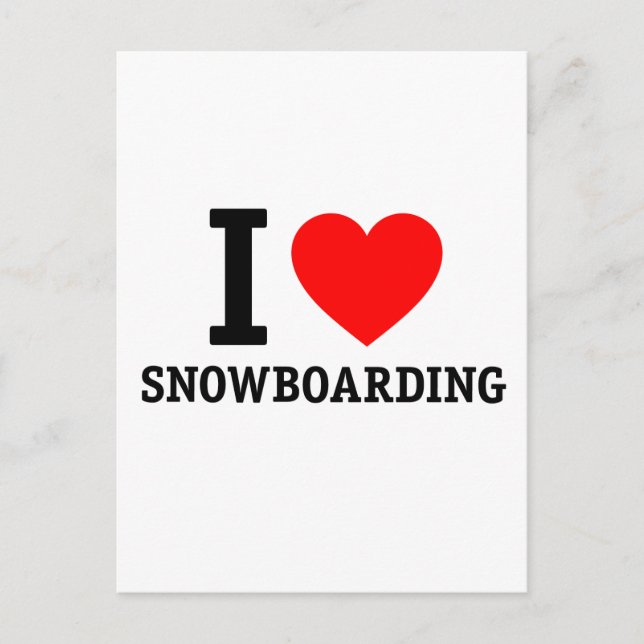 I Liebe Snowboarden Postkarte (Vorderseite)