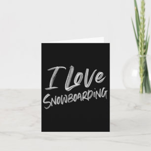I Liebe Snowboarding Player Female Sports Hop Karte
