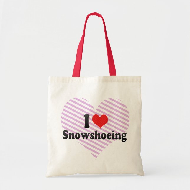 I Liebe Snowshoeing Tragetasche (Vorne)