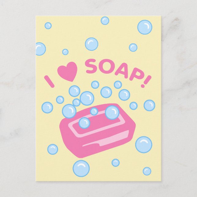 I Liebe Soap Postkarte (Vorderseite)