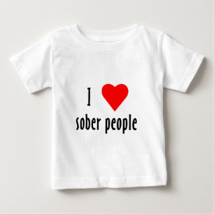 I Liebe Sober People Baby T-shirt