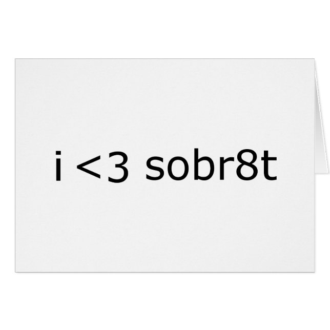 I Liebe Sobriety (Vorderseite (Horizontal))