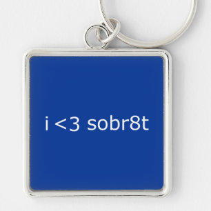 I Liebe Sobriety Schlüsselanhänger