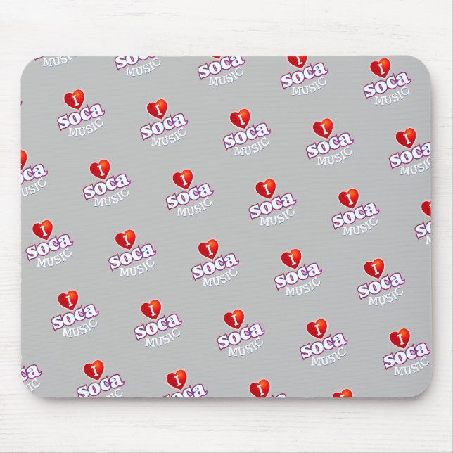 I LIEBE SOCA auf GRAY Mousepad (Vorne)