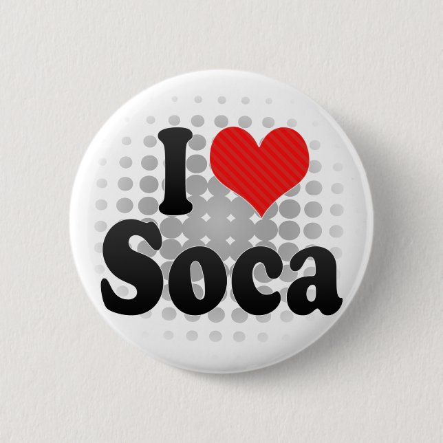 I Liebe Soca Button (Vorderseite)