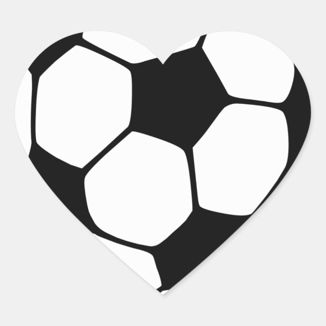 I Liebe Soccer Herz-Aufkleber (Vorderseite)