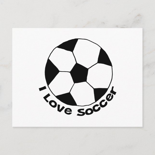 I Liebe Soccer Postkarte (Vorderseite)