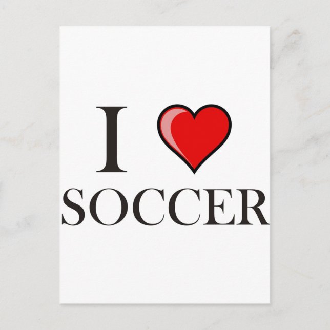 I Liebe Soccer Postkarte (Vorderseite)