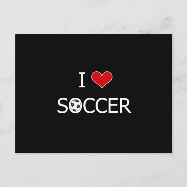 I Liebe Soccer Postkarte (Vorderseite)