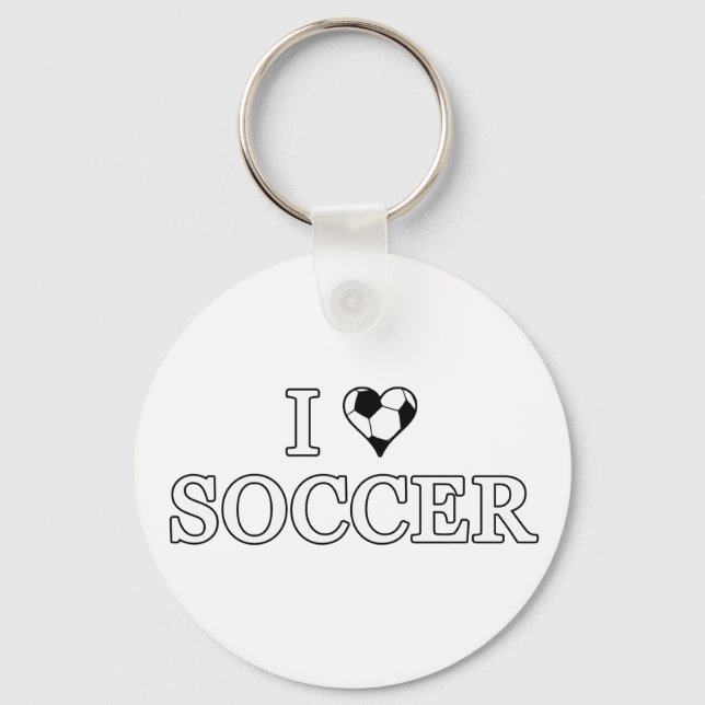 I Liebe Soccer Schlüsselanhänger (Vorderseite)