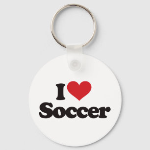 I Liebe Soccer Schlüsselanhänger