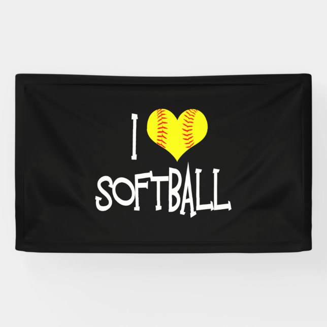 I Liebe Softball Banner (Horizontal)