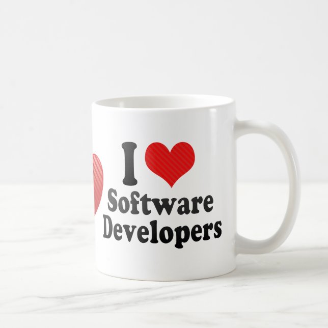 I Liebe-Software-Entwickler Kaffeetasse (Rechts)