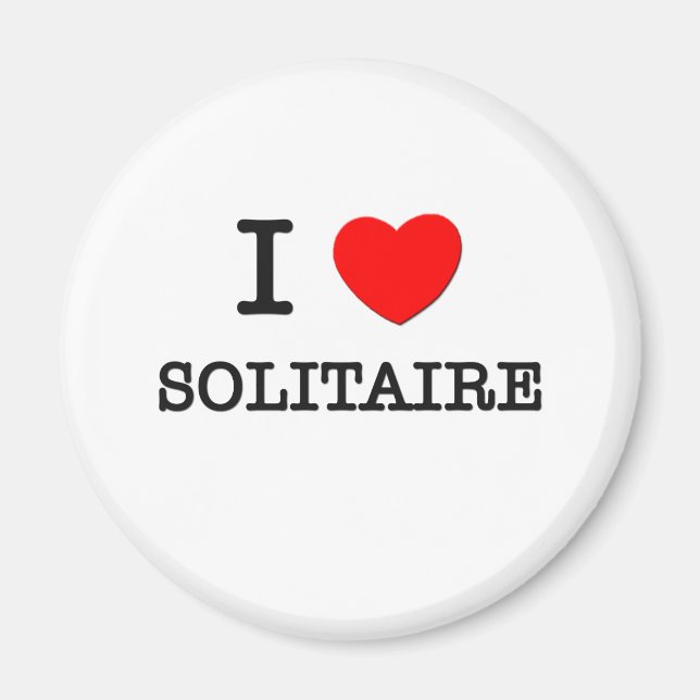 I Liebe Solitaire Magnet (Vorne)