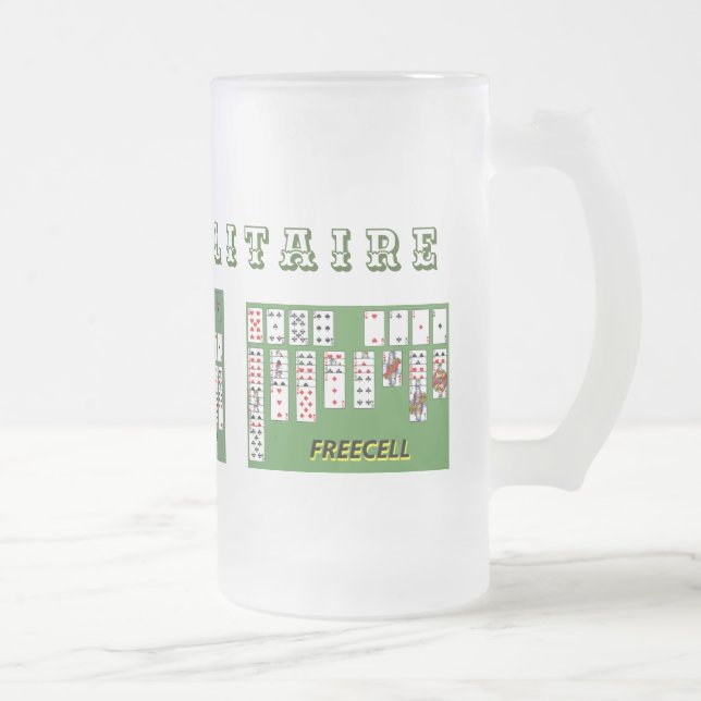 I LIEBE SOLITAIRE Mattiert Glass Tasse (Rechts)