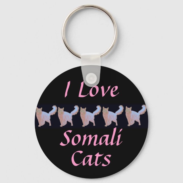 I Liebe Somali Schlüsselanhänger (Vorderseite)