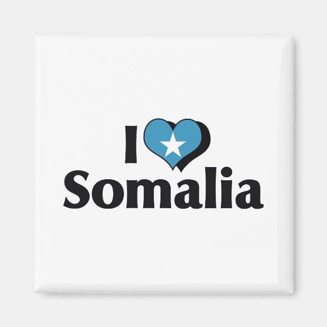 I Liebe Somalia-Flagge Magnet (Vorne)
