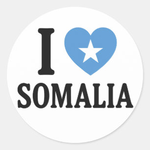 I Liebe Somalia Runder Aufkleber
