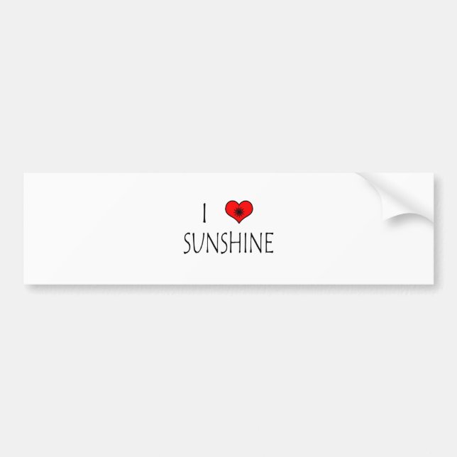 I Liebe-Sonnenschein Autoaufkleber (Vorne)