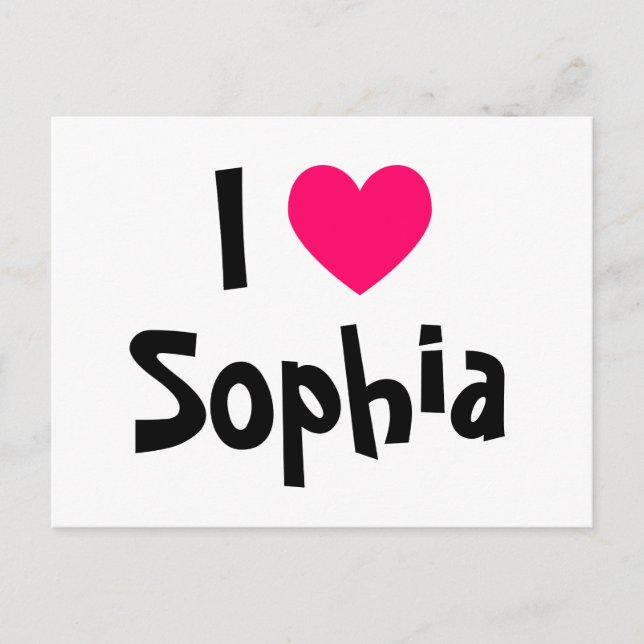 I Liebe Sophia Postkarte (Vorderseite)