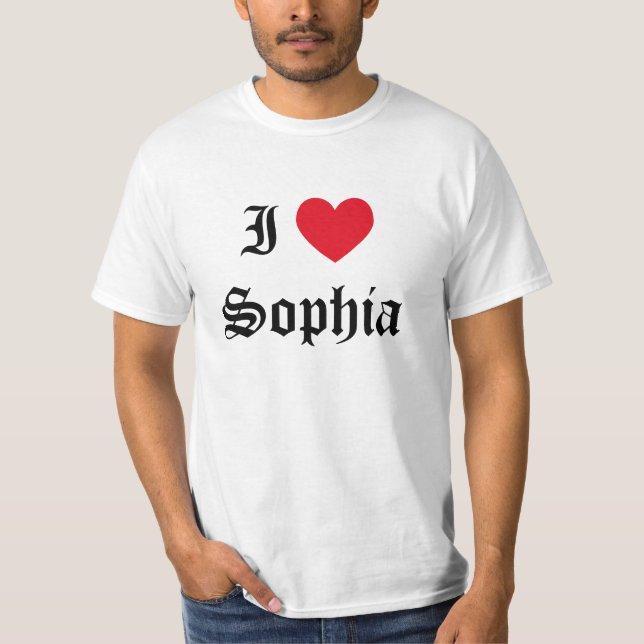 I Liebe Sophia T-Shirt (Vorderseite)