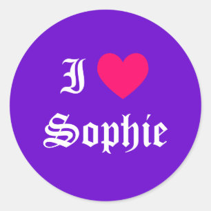 I Liebe Sophie Runder Aufkleber