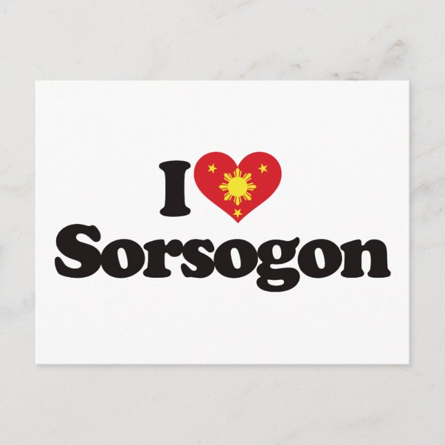 I Liebe Sorsogon Postkarte (Vorderseite)