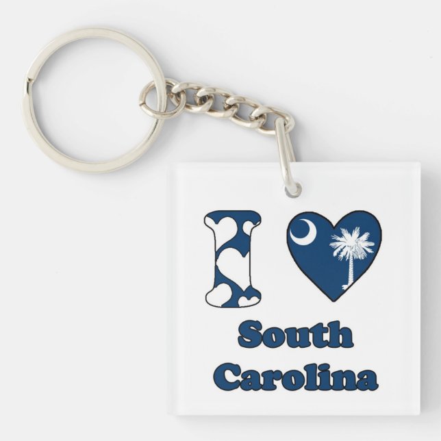 I Liebe South Carolina Schlüsselanhänger (Vorderseite)