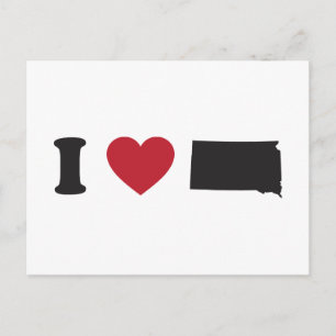 I Liebe South Dakota Postkarte
