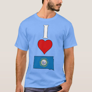 I Liebe South Dakota Vertical I Heart South Dakota T-Shirt