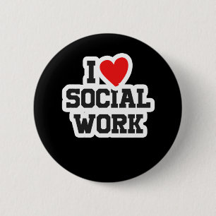I Liebe Sozialarbeit Sozialarbeiter Liberale Gabe Button