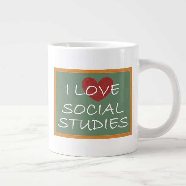 I Liebe Sozialstudien Jumbo-Tasse (Rechts)