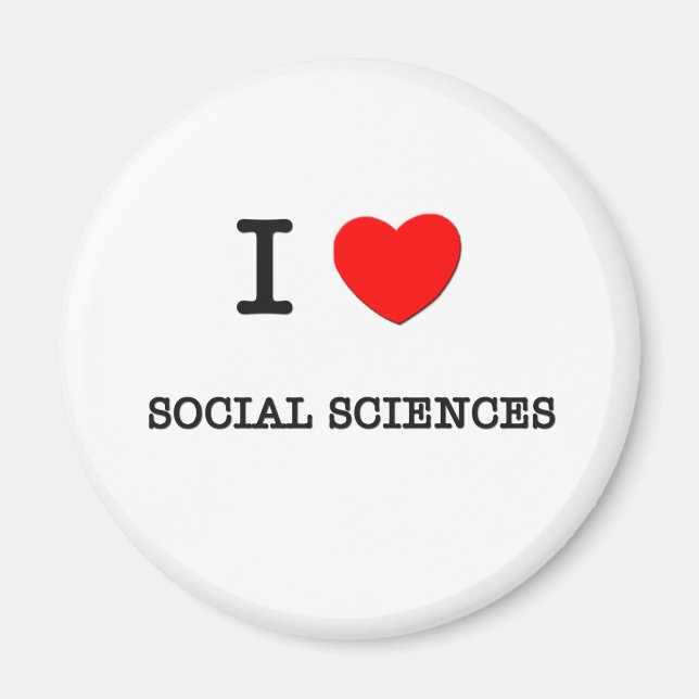 I Liebe SOZIALWISSENSCHAFTEN Magnet (Vorne)