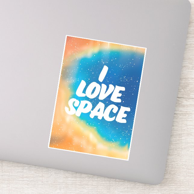 I Liebe Space Aufkleber (Detail)