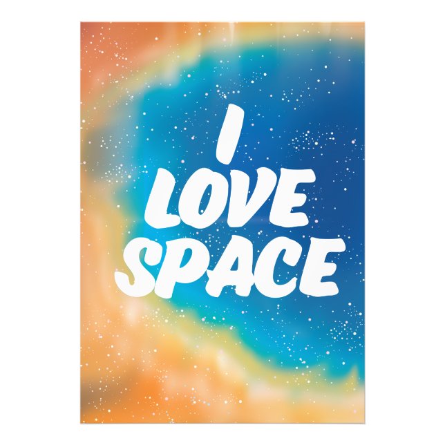 I Liebe Space Fotodruck (Vorne)