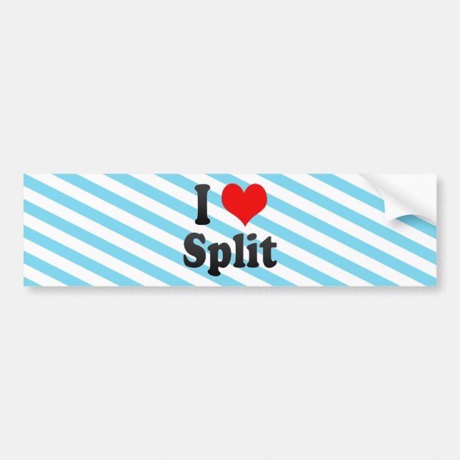 I Liebe-Spalte, Kroatien Autoaufkleber (Vorne)