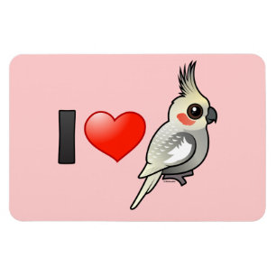 I Liebe Spangled Cockatiels Magnet