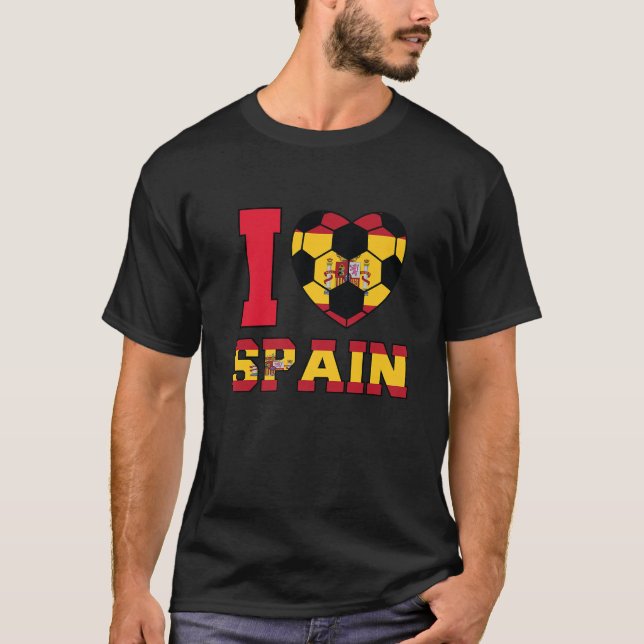 I Liebe Spanien Frauen Männer Kinder Spanische Fuß T-Shirt (Vorderseite)