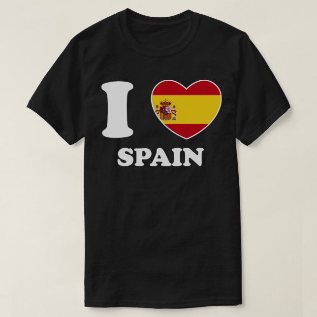 I Liebe Spanien Herzenflagge Frauen Männer Kinder  T-Shirt (Design vorne)