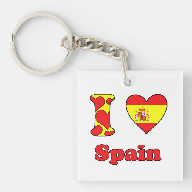 I Liebe Spanien Schlüsselanhänger (Vorderseite)