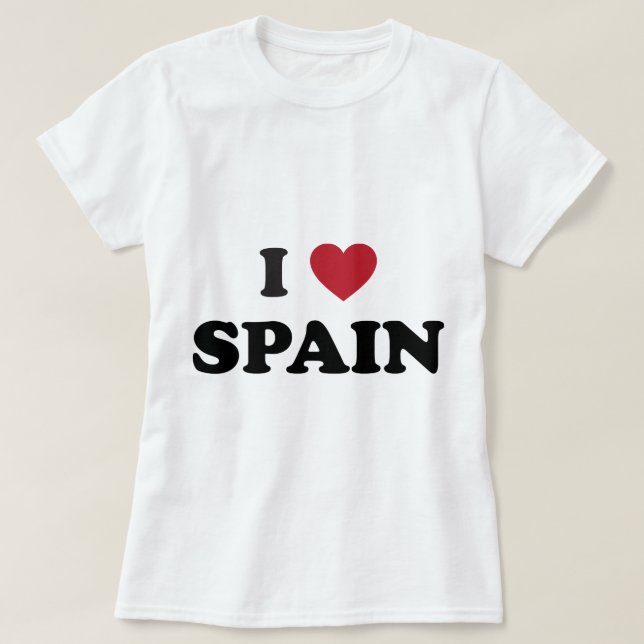 I Liebe Spanien T-Shirt (Design vorne)