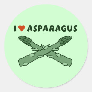 I Liebe Spargel Runder Aufkleber
