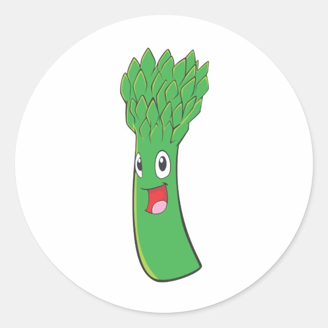 I Liebe Spargel Runder Aufkleber (Vorderseite)