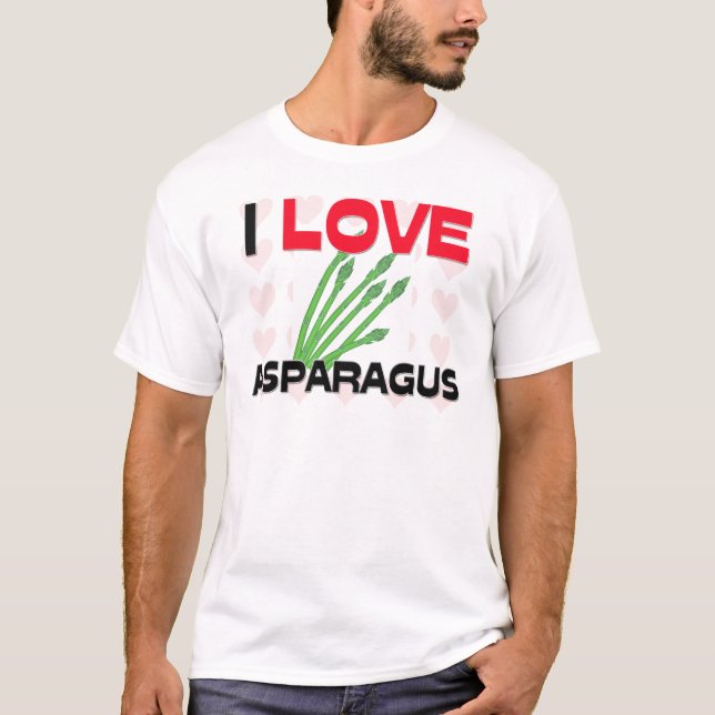 I Liebe-Spargel T-Shirt (Vorderseite)