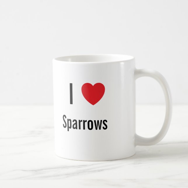 I Liebe Sparrow Kaffeetasse (Rechts)