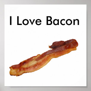 I Liebe-Speck-Plakat Poster