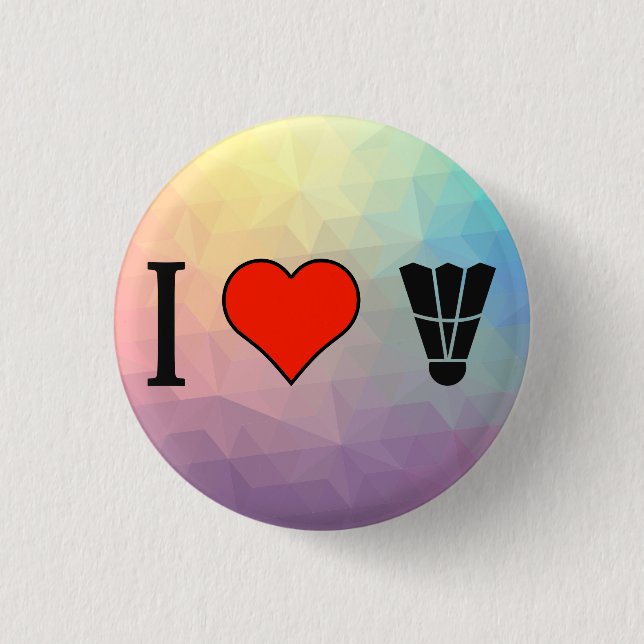 I Liebe-Spiel von Badminton Button (Vorderseite)