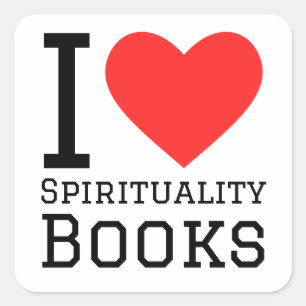 I Liebe Spiritualität Buch Quadratischer Aufkleber