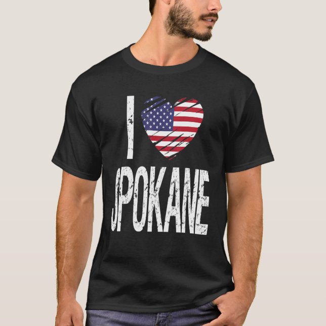 I Liebe Spokane T-Shirt (Vorderseite)