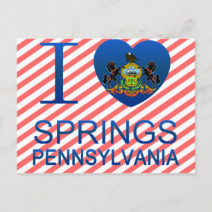 I Liebe Springs, PA Postkarte